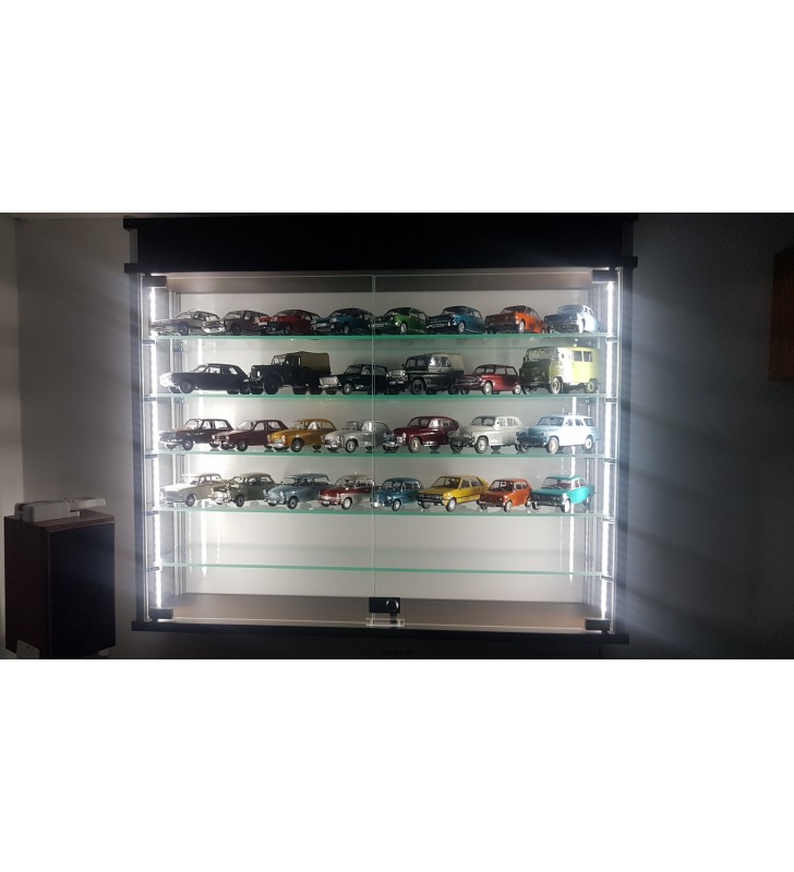 Gablota wisząca na modele kolekcję eksponaty auta oświetlenie led  100x90x25
